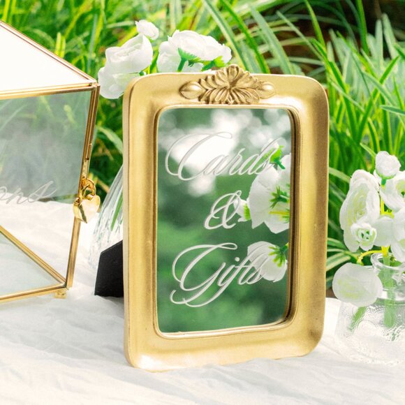 Wedding Card Box, Card Box for Wedding Table, Personalized Glass Card Box - Picture 11 of 12